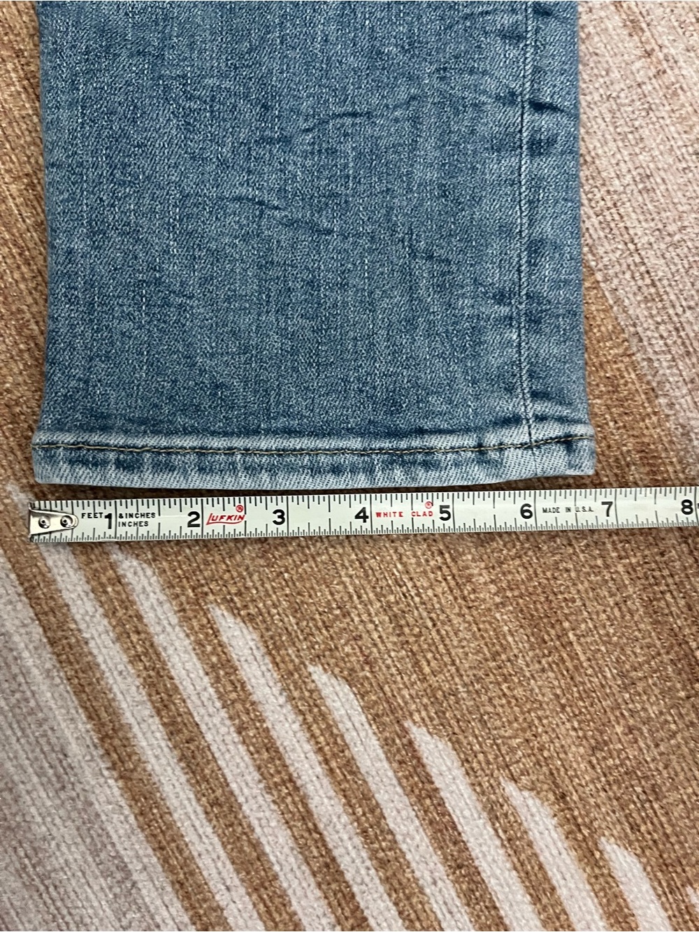 AllSaints Cigarette Slim light wash blue Jeans men’s 36” Button fly - Picture 9 of 12